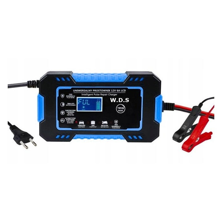 PROSTOWNIK UNIWERSALNY AKUMULATOROWY 12V / 6A 10-100Ah - naprawa